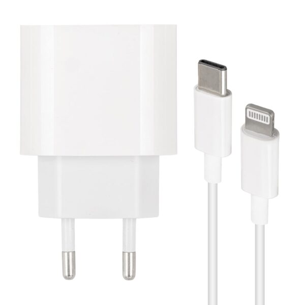 WK-21443 PD-C 20 WATT TYPE-C ŞARJ BAŞLIK ADAPTÖRÜ + TYPE-C TO LIGHTNING KABLO (NO:9) (K0) - Görsel 2