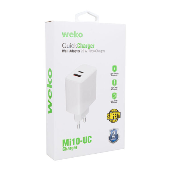 WK-21446 S11-UC 25 WATT 3.0 AMPER TYPE-C + USB ŞARJ BAŞLIK ADAPTÖRÜ (K0) - Görsel 3