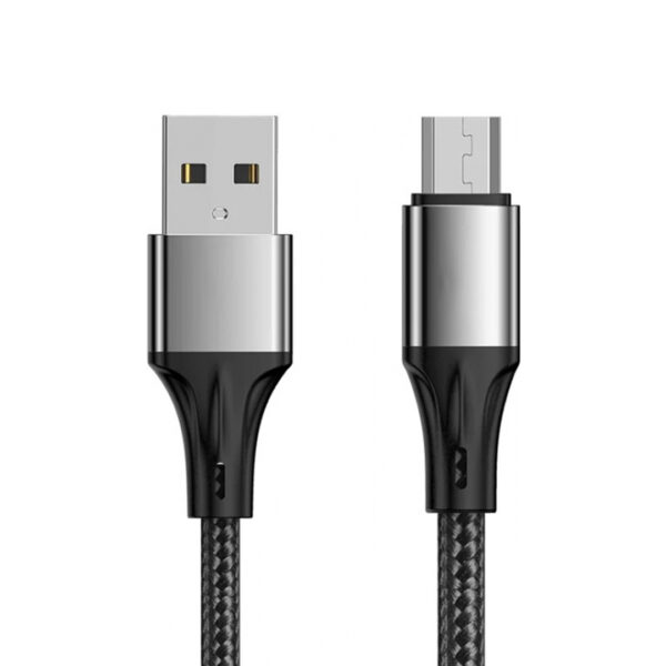WK-22023 USB TO MICRO USB ÖRGÜLÜ LACİVERT ŞARJ KABLOSU (NO:14) (K0) - Görsel 3