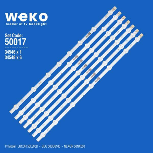 WKSET-5017 34546X1 34548X6 50DLED 7 ADET LED BAR (K0)