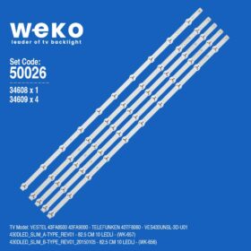 WKSET-5026 34608X1 34609X4 430DLED_SLIM 5 ADET LED BAR (K0)