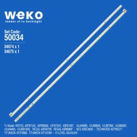 WKSET-5034 34674X1 34675X1 17ELB43ULR3 7020PKG 2 ADET LED BAR (K0)