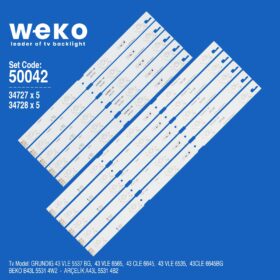 WKSET-5042 34727X5 34728X5 EVERLİGHT IC-B-HWCR43D641 10 ADET LED BAR (K0)
