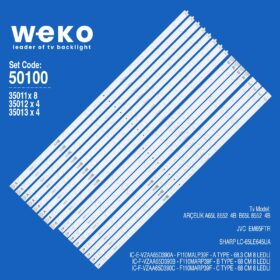 WKSET-5100 35011X8 35012X4 35013X4 IC-E-VZAA65D 16 ADET LED BAR (K0)