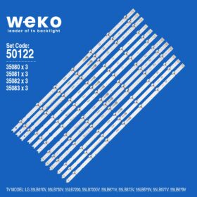 WKSET-5122 35080X3 35081X3 35082X3 35083X3 55 V14 SLİM DRT 12 ADET LED BAR (K0)