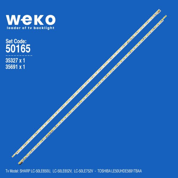 WKSET-5165 35327X1 35691X1 V500H1-LS6 2 ADET LED BAR (K0)