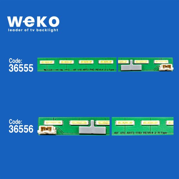WKSET-5472 36555X1 36556X1 49 V15 ART3 FHD REV0.4 2 ADET LED BAR (K0) - Görsel 2