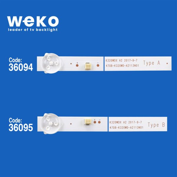 WKSET-5580 36094X1 36095X1 K320WDX A2  4708-K320WD-A2113N11 2 ADET LED BAR (K0) - Görsel 2