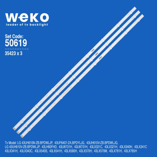 WKSET-5619 35423X3 LG INNOTEK DİRECT 43INCH UHD 1BAR 24EA 3 ADET LED BAR (K0)