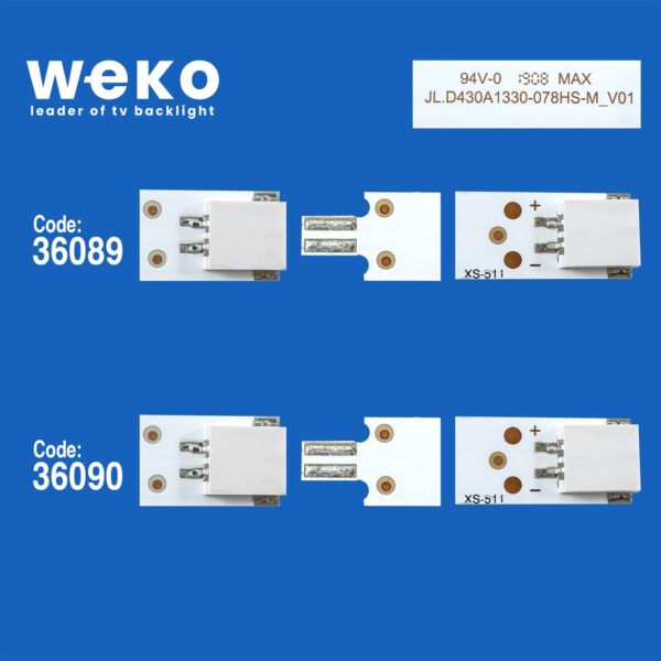 WKSET-5800 36089X2 36090X2 SVV430A52_A/B 4 ADET LED BAR (K0) - Görsel 2