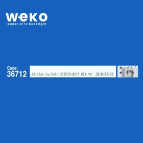 WKSET-5803 36712X2 ARCELİK_43_CLARİTY_2X8_1313FCA_8S1P REV.V4 2 ADET LED BAR (K0)