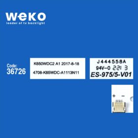 WKSET-5899 36726X12 K650WDC2 A1 12 ADET LED BAR (81) (K0)