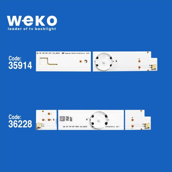 WKSET-5925 35914X4 36228X4 JDE 49 CSP DRT LEFT/RIGHT 8 ADET LED BAR (81) (K0) - Görsel 2