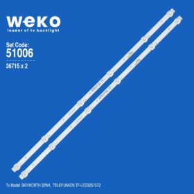 WKSET-6006 36715X2 DLED32BK 2X6 0002 32E66 JL.D32061330-296AS-M 2 ADET LED BAR (K0)