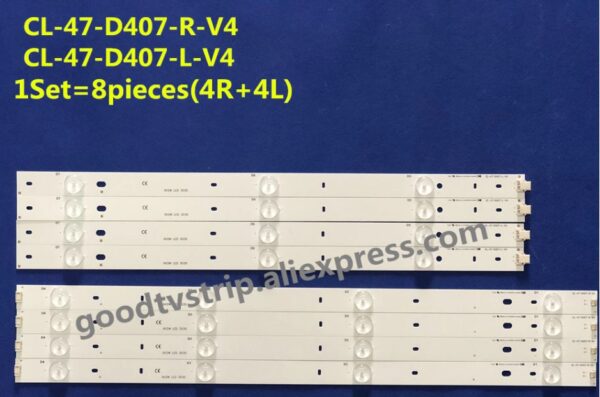 WKSET-6115 36897X4 36898X4 CL-47-D407-L/R-V4 8 ADET LED BAR (K0)
