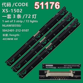 WKSET-6176 35964X3 NLAW50350 AL2 94V-0 5052901-452-0666 3 ADET LED BAR (K0)