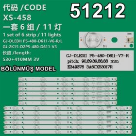 WKSET-6212 36916X6 GJ-2K15-D2P5-480-D611-V3  6 ADET LED BAR (K0)
