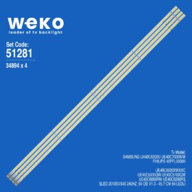 WKSET-6281 34894X4 SLED 2010SVS40 240HZ_64 OD V1.0  4 ADET LED BAR (K0)