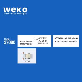 WKSET-6346 37080X4 K500WDD1 A3 4708-K500WD-A3113N01  4 ADET LED BAR (K0)