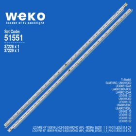 WKSET-6551 37228X1 37229X1 LOUVRE 49 160616/ V6FL_490SF 2 ADET LED BAR (31LED) (K0)