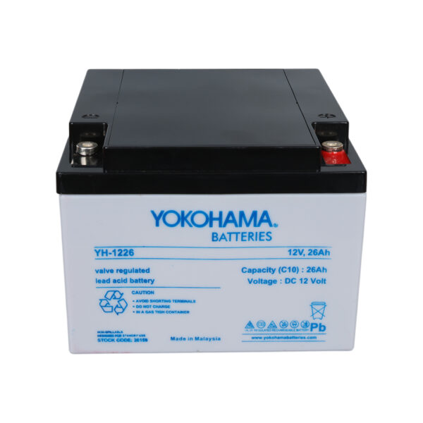 YOKOHAMA YH-1226 12 VOLT - 26 AMPER KURU AKÜ (165 X 176 X 125 MM) (K0) - Görsel 2