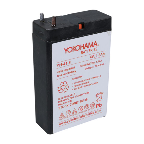 YOKOHAMA YH-41.8 4 VOLT - 1.8 AMPER KURU AKÜ (50 X 76 X 22 MM) (K0) - Görsel 4