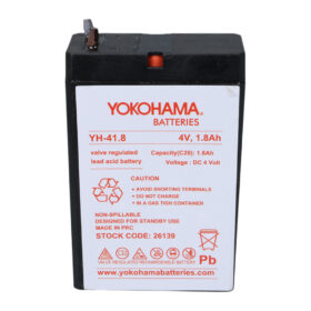 YOKOHAMA YH-41.8 4 VOLT - 1.8 AMPER KURU AKÜ (50 X 76 X 22 MM) (K0)
