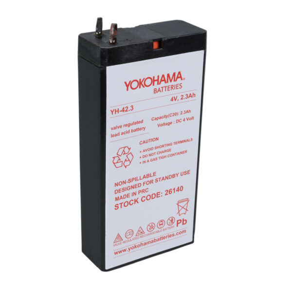 YOKOHAMA YH-42.3 4 VOLT - 2.3 AMPER KURU AKÜ (50 X 100 X 22 MM) (K0)