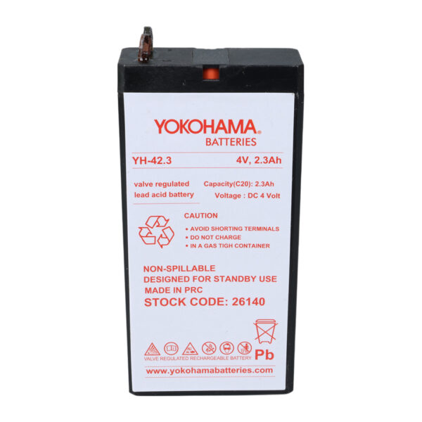 YOKOHAMA YH-42.3 4 VOLT - 2.3 AMPER KURU AKÜ (50 X 100 X 22 MM) (K0) - Görsel 3