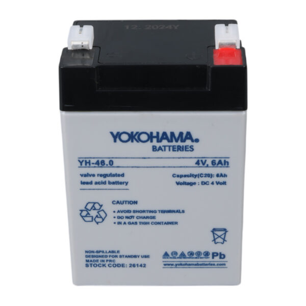 YOKOHAMA YH-46.0 4 VOLT - 6 AMPER KURU AKÜ (68 X 45 X 95 MM) (K0) - Görsel 2