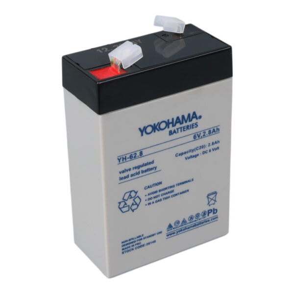 YOKOHAMA YH-62.8 6 VOLT - 2.8 AMPER DİK AKÜ (66 X 33 X 97 MM) (K0)