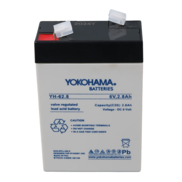 YOKOHAMA YH-62.8 6 VOLT - 2.8 AMPER DİK AKÜ (66 X 33 X 97 MM) (K0) - Görsel 3