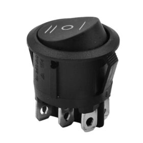 YUVARLAK ANAHTAR ON-OFF-ON 6P SİYAH (IC-134-6) (K0)
