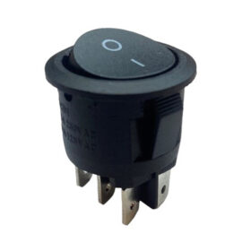 YUVARLAK ANAHTAR ON-OFF 6P SİYAH (IC-133-6) (K0)