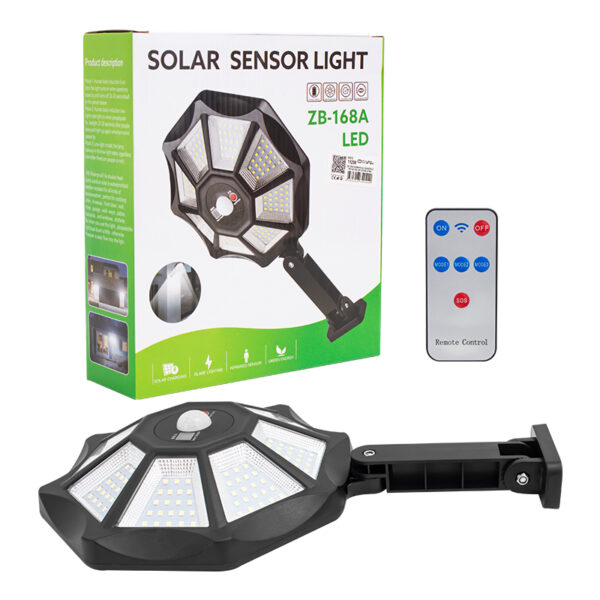ZB-168A KUMANDALI 3 KADEMELİ 168 SMD LEDLİ SENSÖRLÜ BEYAZ SOLAR AYDINLATMA (K0) - Görsel 3