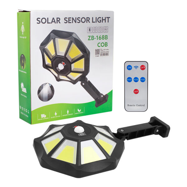 ZB-168B KUMANDALI 3 KADEMELİ 168 COB LEDLİ SENSÖRLÜ BEYAZ SOLAR AYDINLATMA (K0) - Görsel 3