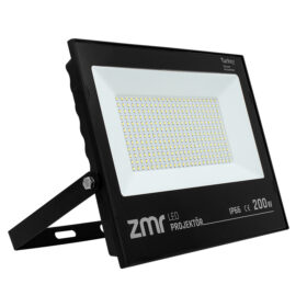 ZMR 200 WATT BEYAZ 6500K IP66 150* IŞIK AÇISI 220 VOLT SİYAH SLİM KASA LED PROJEKTÖR (K0)