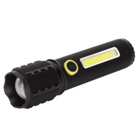 ZOOMLU FLASH ÖZELLİKLİ ŞARJLI METAL KASA EL FENERİ (K0)