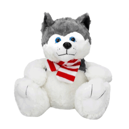 Çocuk 1030 Oturan Husky Atkılı Köpek 30 cm