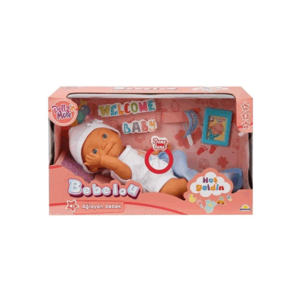 Çocuk 1030101 Sunman, Bebelou Hoşgeldin Sesli Ağlayan Bebek 30 Cm