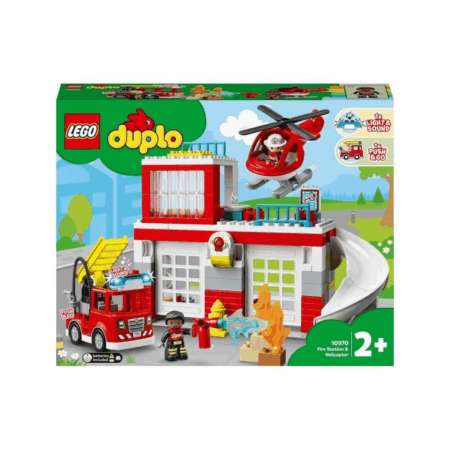 Çocuk 10970 Lego Duplo İtfaiye Merkezi ve Helikopter, 117 parça +2 yaş