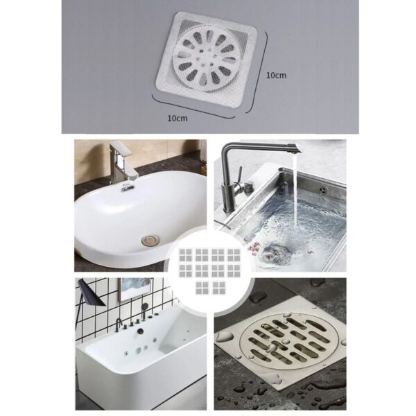 10&amp;apos;lu Banyo ve Mıutfak Lavabo Koku Önleyici ve Haşere Böcek Önleyici Gider Filtresi (K0) - Görsel 3