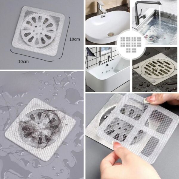 10&amp;apos;lu Banyo ve Mıutfak Lavabo Koku Önleyici ve Haşere Böcek Önleyici Gider Filtresi (K0) - Görsel 5