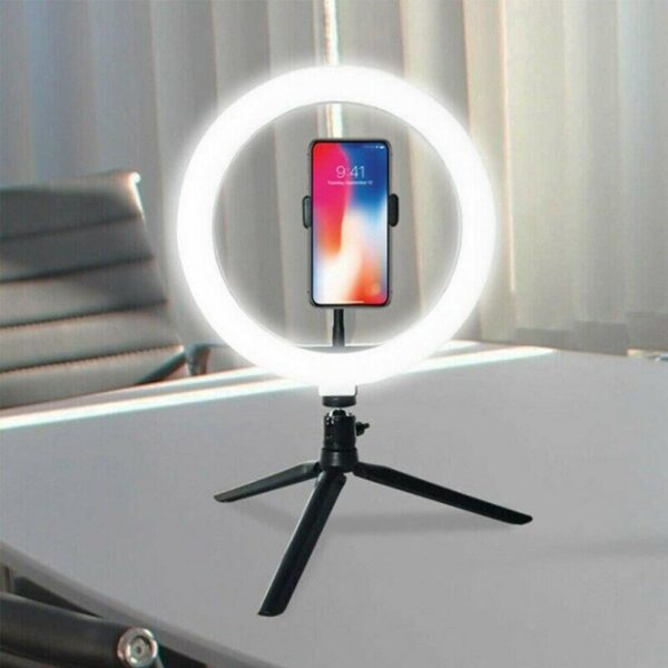 10inç 26cm Youtube Instagram Tiktok Selfie Stüdyo Video Fotoğraf Ring Light Tripod Led Halka Işık (K0) - Görsel 4