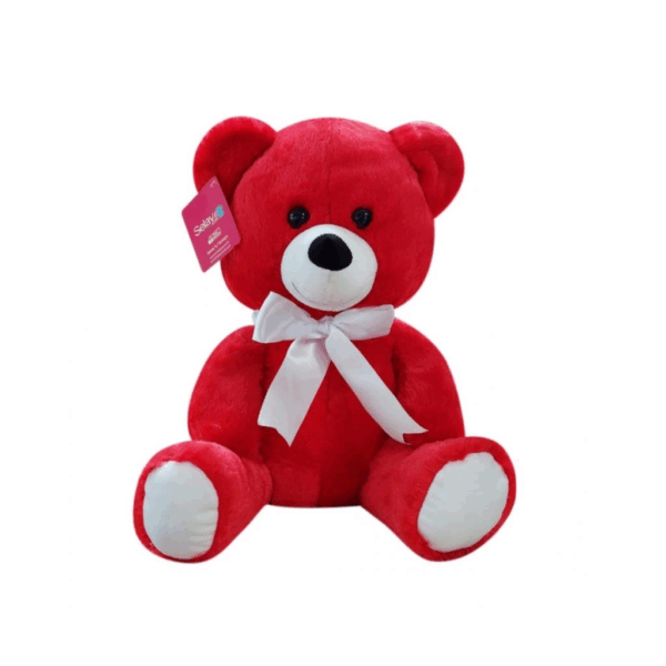 1178KR Selay, Oturan Ayı 37 cm Kırmızı - Görsel 2