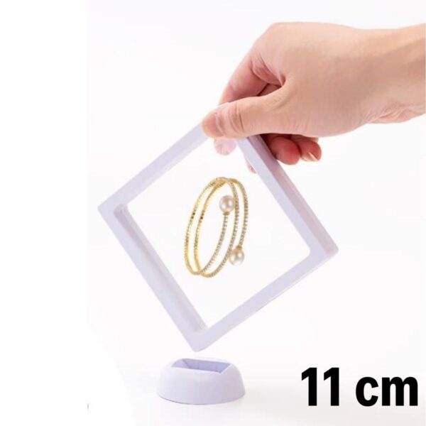 11x11cm Standlı 3D Takı Ziynet Hatıra Koleksiyon Saklama Kutusu Şeffaf Film Çerçevesi (K0) - Görsel 5
