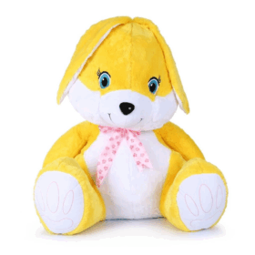 Büyük Tavşan 58 cm Sarı Yumuşacık ve Eğitici Peluş Oyuncak