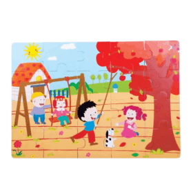 Çocuk 1277-CS Chiva, Sonbahar Ahşap Yer Puzzle