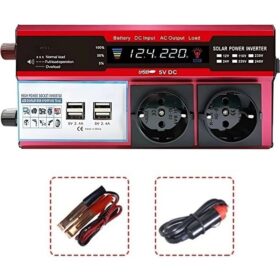 12v 2000w Modifiye Sinüs İnverter Araç Ve Güneş Enerjisi Uyumlu, Çift Usb, Çift Priz Ve Çakmaklık Epilons (K0)
