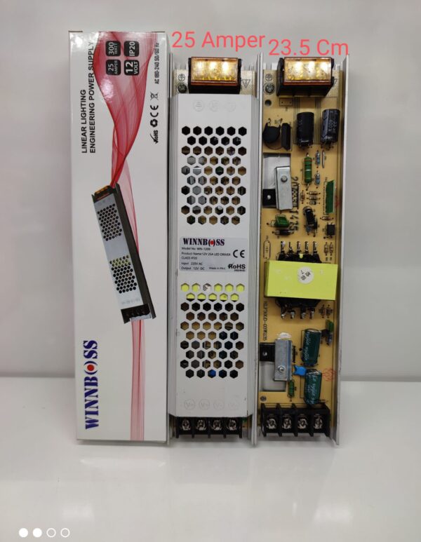 12V-25A-300W-IP20 ULTRA SLİM TRAFO (K0)